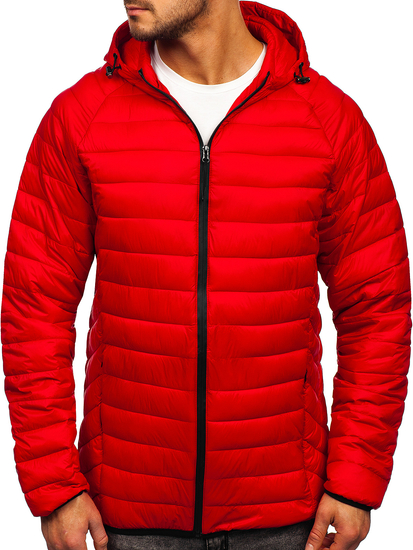 Crvena prošivena prijelazna jakna muška Bolf 13021