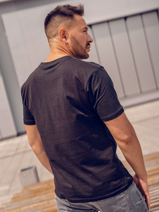 Crna pamučna muška majica s printom Bolf KS1997A