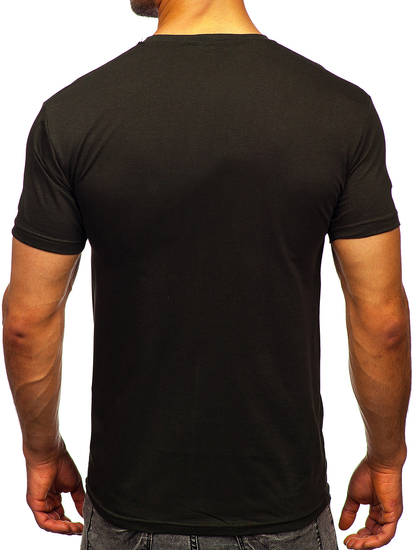 Kaki pamučna majica muška bez printa Bolf 192397