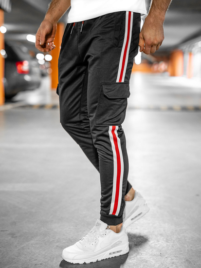 Crne muške kargo joggers trenirke Bolf YLB88018A