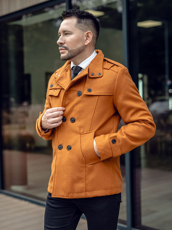 Camel kaput za muškarce Bolf 8857A2