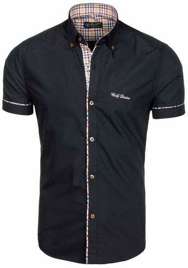 Košulja muška elegantna kratkih rukava crna Bolf 5509-1