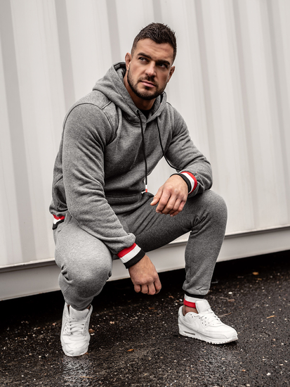 Grafitna trenirka muška s kapuljačom Bolf 8C60