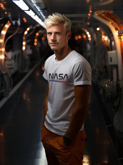 Bijela pamučna muška majica s printom Bolf 14749