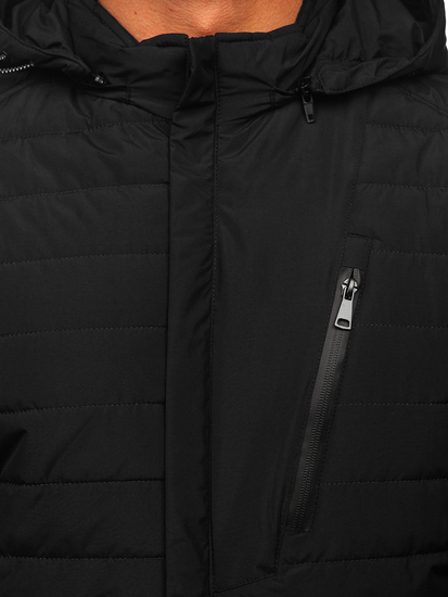 Crna prošivena muška prijelazna jakna Bolf 22M305