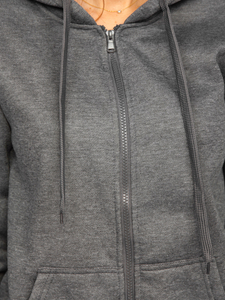 Grafitni dvodijelni komplet ženske trenirke Bolf 0003