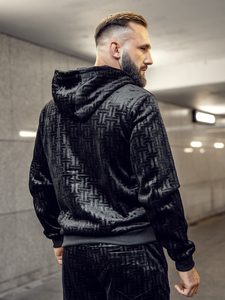 Crni velur muški trenirka Bolf 3B113A