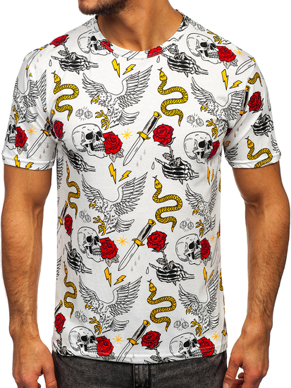 Bijela majica muška s printom Bolf 14900