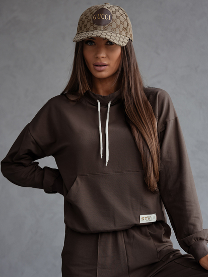 Ženski dvodijelni trenirke komplet čokoladni Bolf 82162