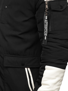 Crna muška zimska parka jakna Bolf JP5832