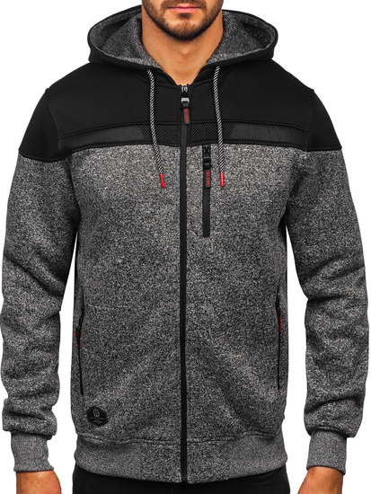 Muška lagana jakna s kapuljačom Antracit Bolf TC1217