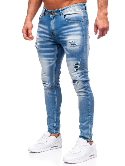 Tamnoplave muške traper hlače skinny fit Bolf E7869B