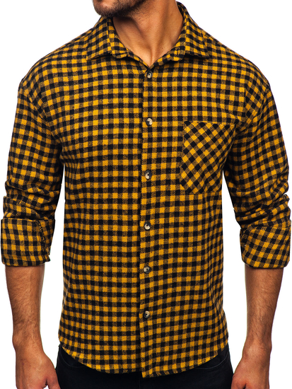 Muška kockasta flanelska košulja dugih rukava Camel Bolf 2025-2