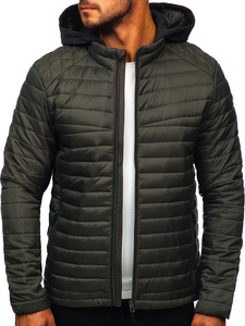 Jakna muška prijelazna sportska kaki Bolf AB031