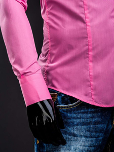 Koralna elegantna muška košulja s dugim rukavima Bolf 1703A