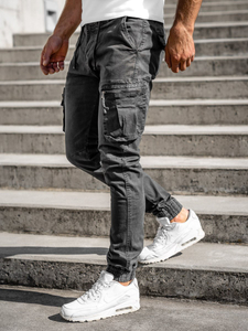 Grafitne joggerice cargo muške Bolf 8983