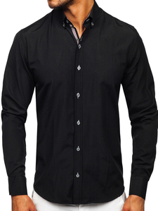 Crna košulja muška dugih rukava Bolf 20718