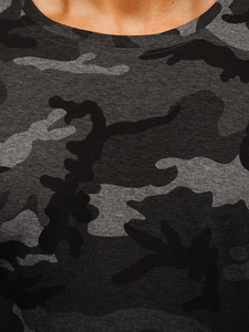 Grafitna muška majica s printom camo Bolf S808