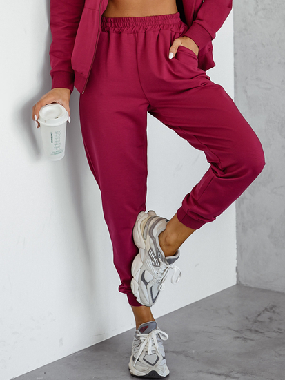 Ženski dvodijelni trenirke komplet s kapuljačom bordo Bolf 821110