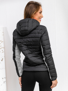 Ženska sportska majica-jakna s kapuljačom crna Bolf KSW4006A1