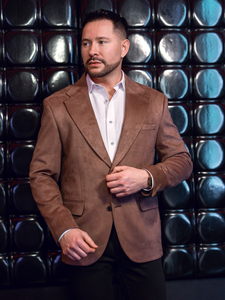 Muška baršunasta smeđa jakna Bolf 24410