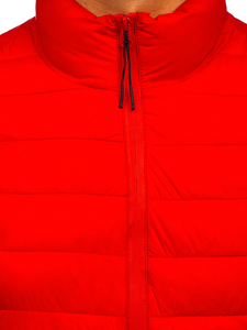 Crvena prošivena muška prijelazna jakna Bolf 13007