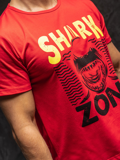 Crvena majica muška s printom Bolf KS2652