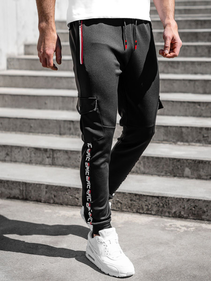 Crne muške cargo trenirka hlače Bolf K10279A