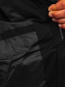 Muška prošivena zimska jakna Crna Bolf HSS047