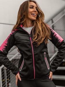 Ženska prošivena majica-jakna s kapuljačom crna Bolf KSW4007A