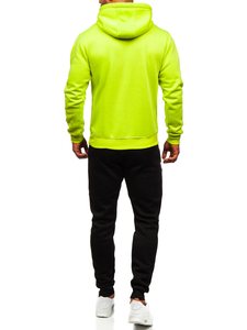 Zelenkasta muška trenirka s kapuljačom s klokan džepom Bolf D002-72