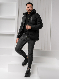 Crna muška zimska jakna Bolf 5M3136