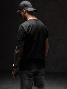 Crna majica muška s printom Bolf Y70005