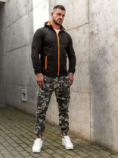 Muška lagana softshell jakna Crna-Narančasto Bolf HH017A