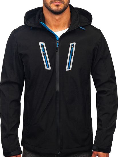 Crna muška prijelazna softshell jakna Bolf HSS036