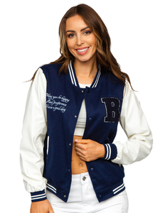 Tamnoplava ženska baseball jakna prijelazna bomber Bolf 16M9067