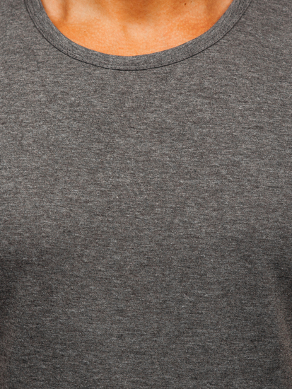 Majica tank top bez printa grafitna Bolf 99001
