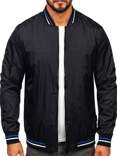 Crna prijelazna jakna bomber muška Bolf 7147