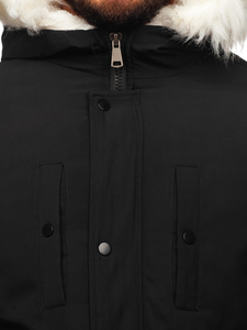 Crna muška zimska parka jakna Bolf JP5832