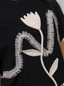 Ženska majica s printom Crna Bolf 96T632