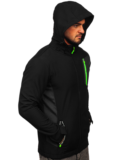 Crna muška prijelazna jakna softshell Bolf HM188