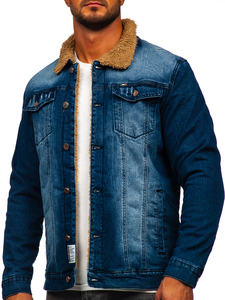 Mornarsko plava izo muška traper jakna Bolf MJ520BS