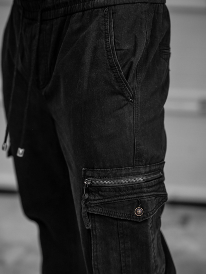 Crne muške cargo jogger hlače Bolf MP0181NA