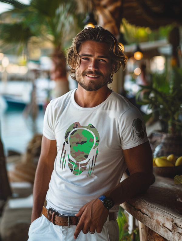 Bijela pamučna muška majica s printom Bolf 192379A2