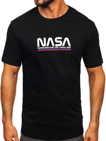 Crna pamučna muška majica s printom Bolf 14749