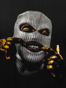 Crna majica muška s printom Bolf 142172