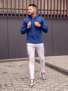 Dukserica muška s kapuljačom indigo Bolf 145380