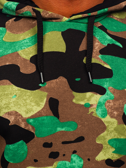 Zelena muška camo dukserica s kapuljačom Bolf 141023