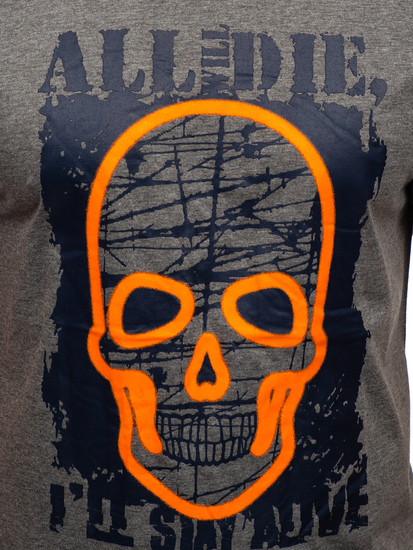 Antracit majica muška s printom Bolf Y70007