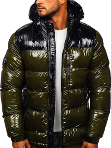 Zelena prošivena jakna muška zimska Bolf 6462